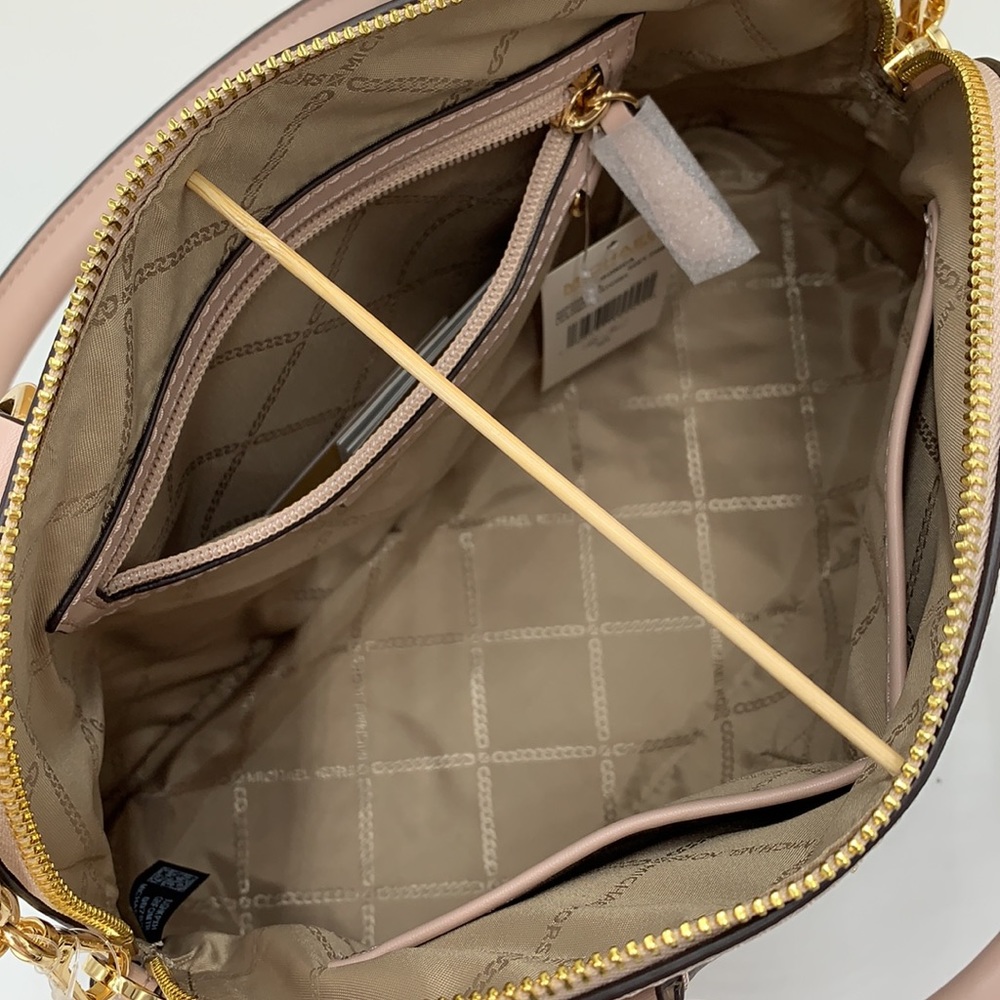 MICHAEL KORS VERONICA MEDIUM DOME Saffiano Leather SATCHEL SOFT PINK COL… - Picture 15 of 16
